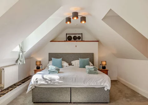 The bedroom at Annas Cottage, Langtree