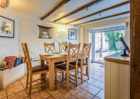 The dining area at Anvil Cottage, Barnstaple