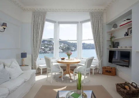 The living area at Apartment 3, The Manor House, Dartmouth