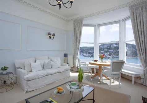 The living area at Apartment 3, The Manor House, Dartmouth