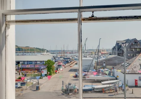 The view from the living area at Apartment 5 at Quayside, Falmouth