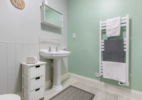 The shower room at Apartment 5 at Quayside, Falmouth