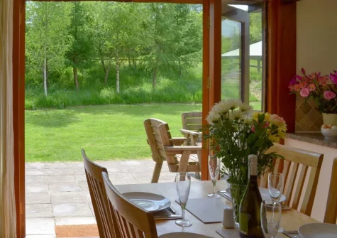 The dining area at Apple Barrel Barn, Dunkeswell Abbey