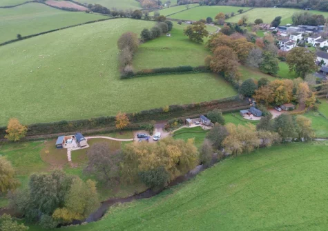 Apple Blossom at Devon Heaven Hideaways is one of three beautifully equipped luxury shepherds huts in a tranquail riverside location