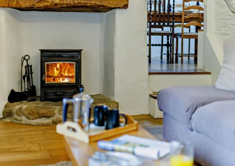 The living room at Apple Cottage & Piggery, Egloskerry