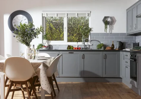 The kitchen & dining area at Apple Lodge, Little Dunley Cottages, Bovey Tracey
