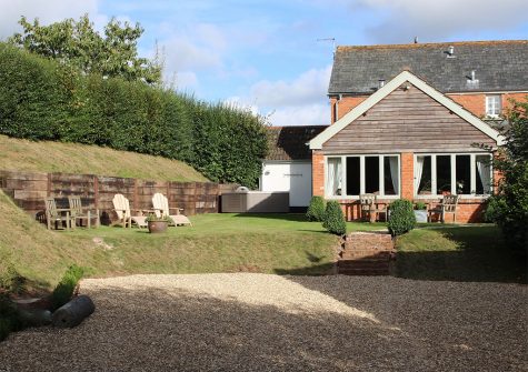 The garden at Apple Mill, Pebblebed Cottages, Venn Ottery