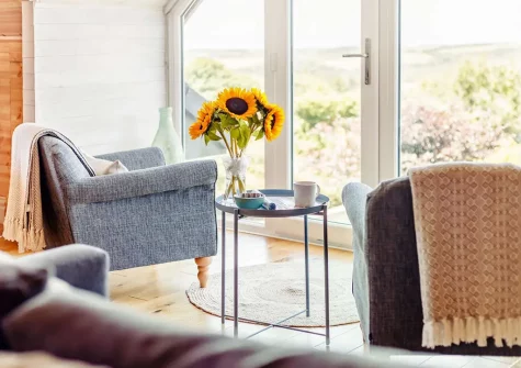 The living area at Appletree Cottage, Kilkhampton