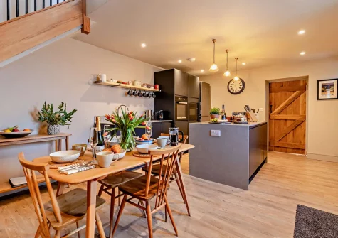 The kitchen & dining area at Arishes, St Breward