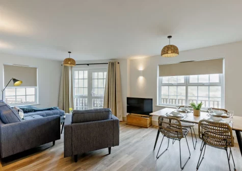 The living & dining area at Arlington, Croyde