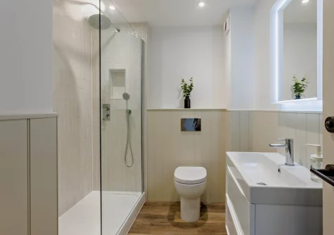 The shower room at Arlington, Croyde