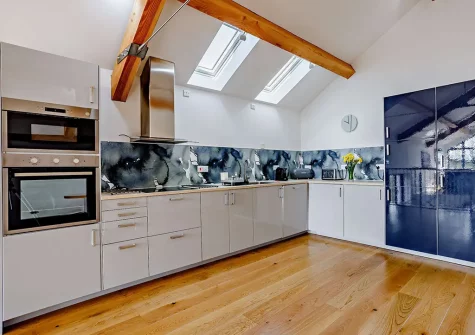 The kitchen at Art House, West Ridge Farm, Well Town