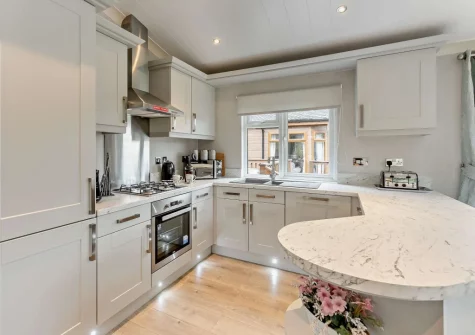The kitchen at Ash Lodge, Meldon