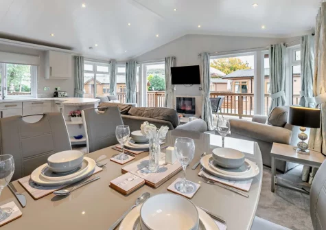 The dining area at Ash Lodge, Meldon