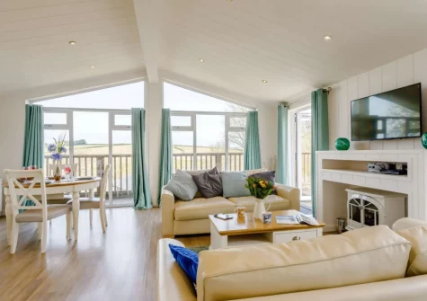 The living area at Ash Lodge, The Retreat, Romansleigh