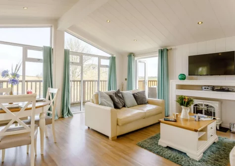 The living area at Ash Lodge, The Retreat, Romansleigh