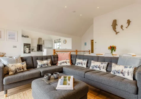 The living area at Aspen Beach House, Westward Ho!