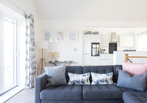 The living area at Aspen Beach House, Westward Ho!