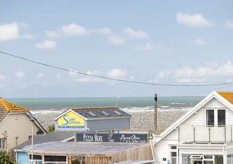 Enjoy the panoramic sea & nature reserve views from the balcony at Aspen Beach House, Westward Ho!