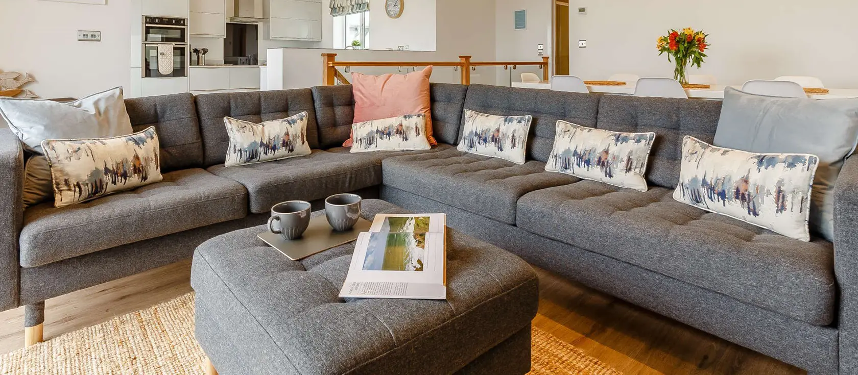 Aspen Beach House, Westward Ho! is a luxurious four-bedroom retreat with panoramic Atlantic views, just 150m from golden sands. Featuring contemporary interiors, a sun-trap garden, & a stunning ocean-facing balcony, it's perfect for family breaks.