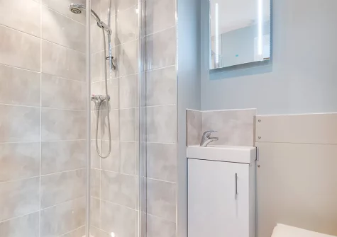 Bedroom #3 en-suite shower room at Atlantic Breeze, Tregolds