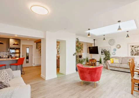 The living area at Atlantic Vibes, Westward Ho!