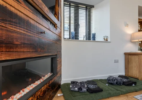 The living area at Austen Cottage, Swanmoor Grange, Harracott