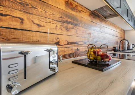 The kitchen at Austen Cottage, Swanmoor Grange, Harracott