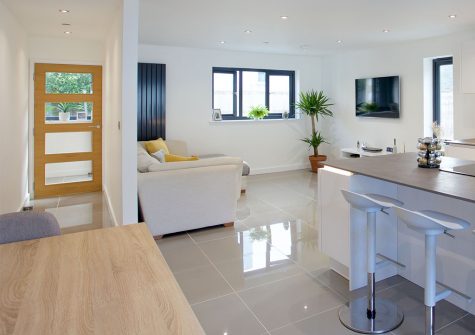 The open-plan living & dining area at Avalen Rise, Newlyn
