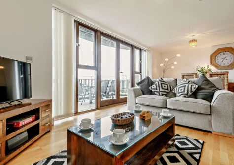 The living area at Avalon, Clipper Cove, Praa Sands