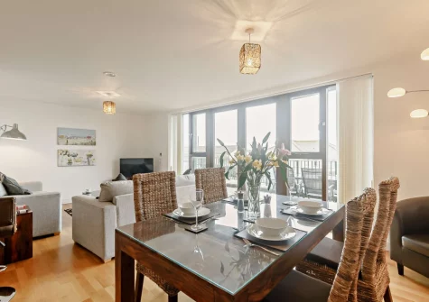 The dining area at Avalon, Clipper Cove, Praa Sands