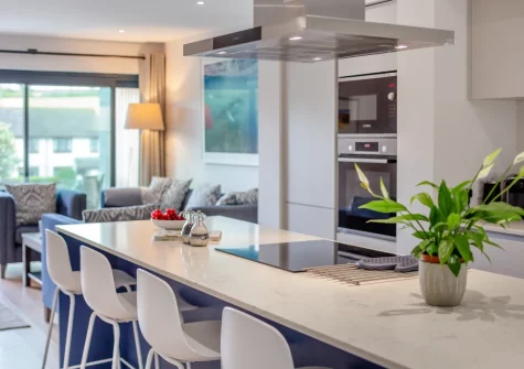 The kitchen at Avalon, Harlyn