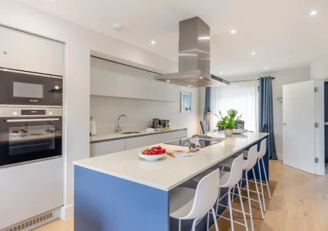 The kitchen at Avalon, Harlyn