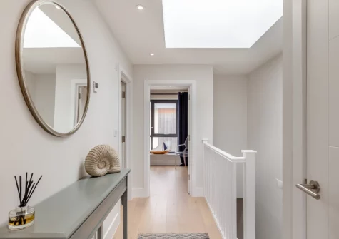 The first floor landing at Avalon, Harlyn