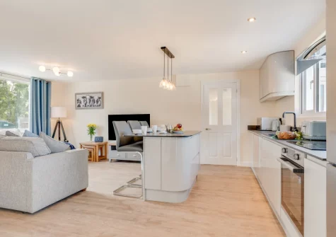 The living area & kitchen at Avondale, Crackington