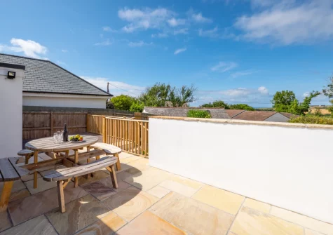 The patio & alfresco dining area at Avondale, Crackington