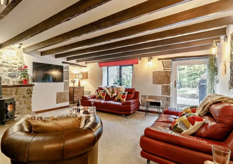 The living room at Badgers At Langoose, Lanhydrock