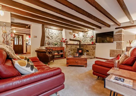 The living room at Badgers At Langoose, Lanhydrock