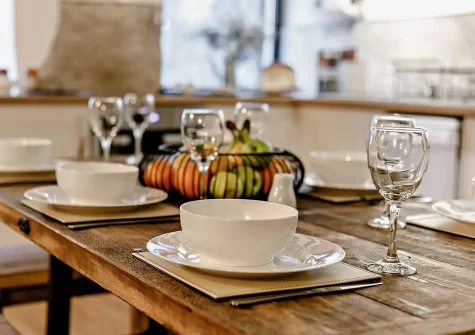 The dining area at Badgers At Langoose, Lanhydrock
