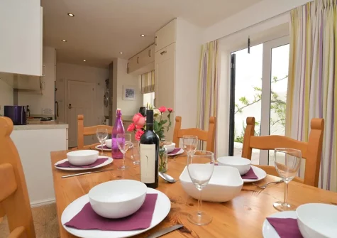 The dining area at Bag End, Bude