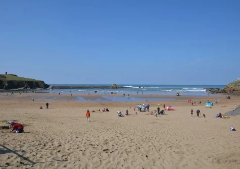 It's just a short walk from the property to the sandy beach at Crooklets