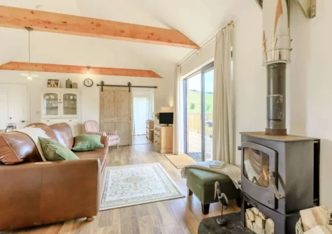 The living area at Bailey Lodge, Barnstaple