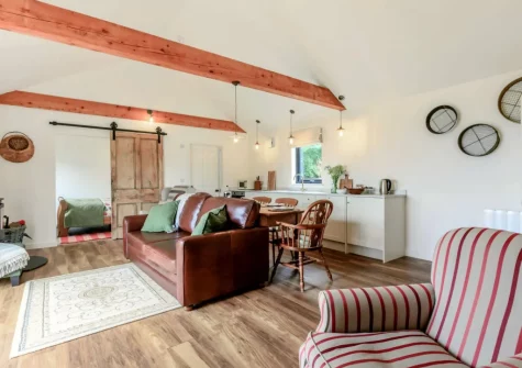 The living area at Bailey Lodge, Barnstaple