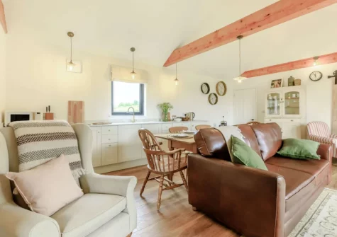 The living, dining area & kitchen at Bailey Lodge, Barnstaple