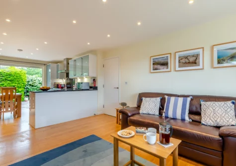 The living area at Bamboo, Croyde
