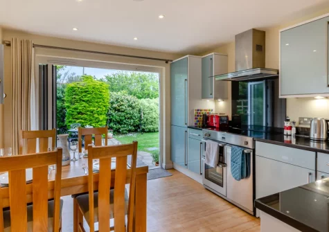 The kitchen & dining area at Bamboo, Croyde