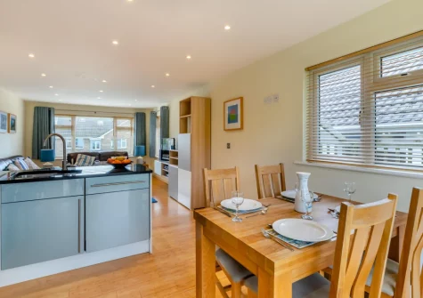 The kitchen & dining area at Bamboo, Croyde