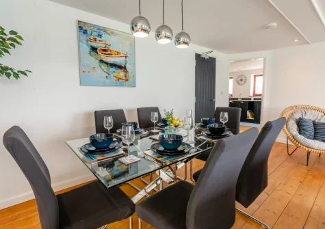 The dining area at Barachy, Coverack