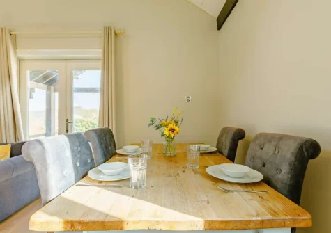 The dining area at Barley Mow Cottage, North Nethercleave Farm, Umberleigh