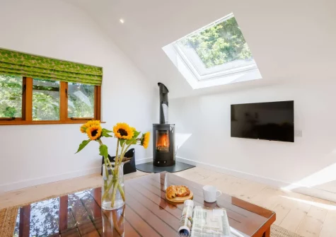 The living area at Barn at East Hele, Kings Nympton